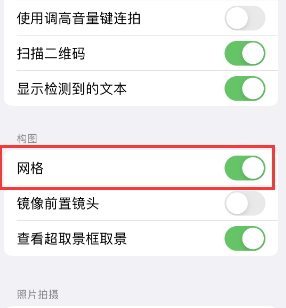 荣昌苹果手机维修网点分享iPhone如何开启九宫格构图功能 